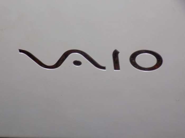 Sony Vaio Logo on Metallic Surface 4K