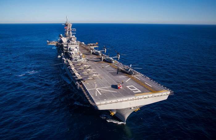 USS America (LHA-6) Amphibious Assault Ship at Sea