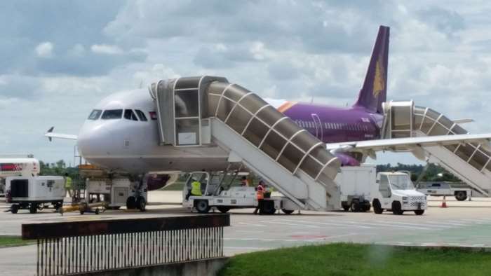 Airplane at Cambodia Airport