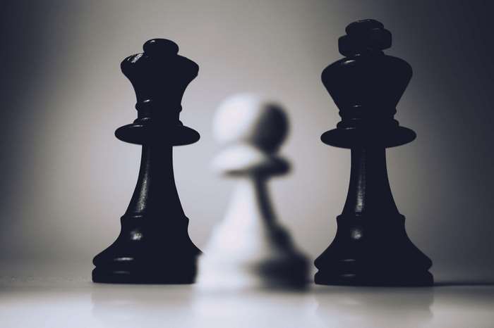 Black Kings and Pawn Chess Pieces