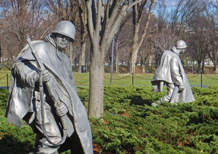 Soldiers statues at the Korean War Veterans Memorial