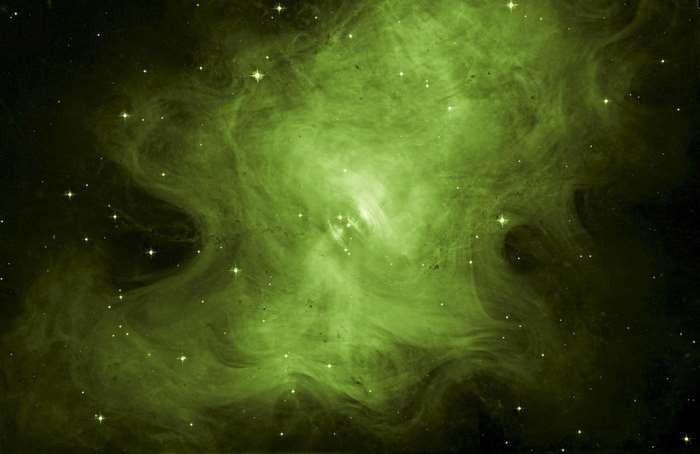 Green Nebula with Stars