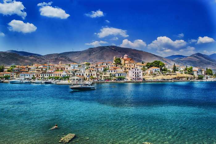 Town on the coast of the Mediterranean Sea