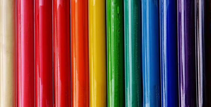 Colorful rods of modeling clay