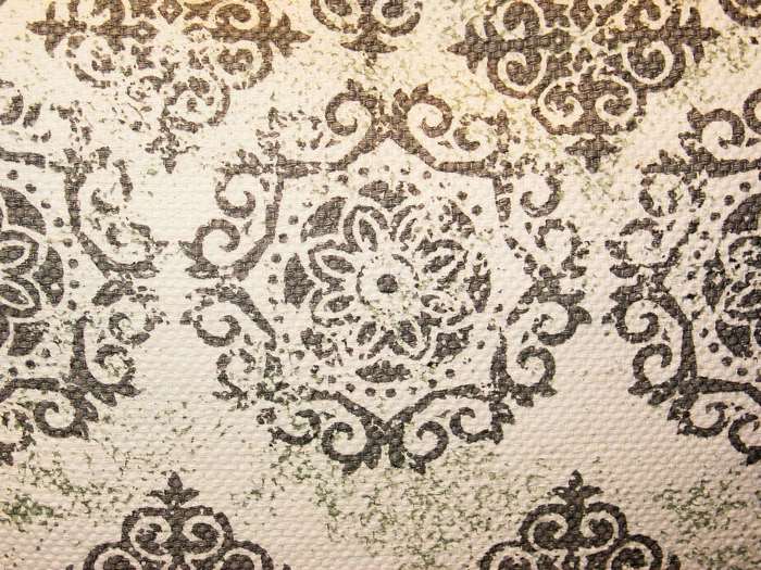 Damask pattern on textured fabric