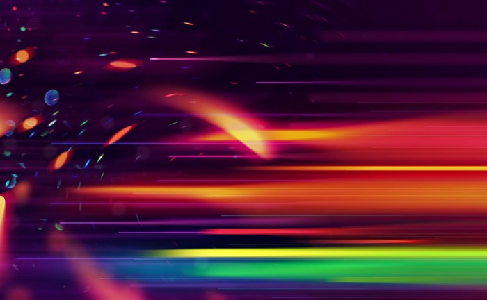 Vibrant Neon Horizontal Light Streaks