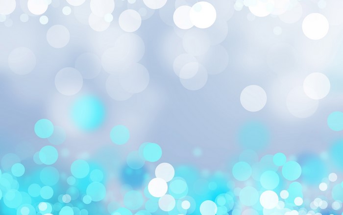 Soft Blue Bokeh Light Circles with Radiance