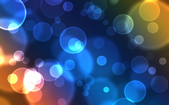 Colorful bokeh lights on a dark background