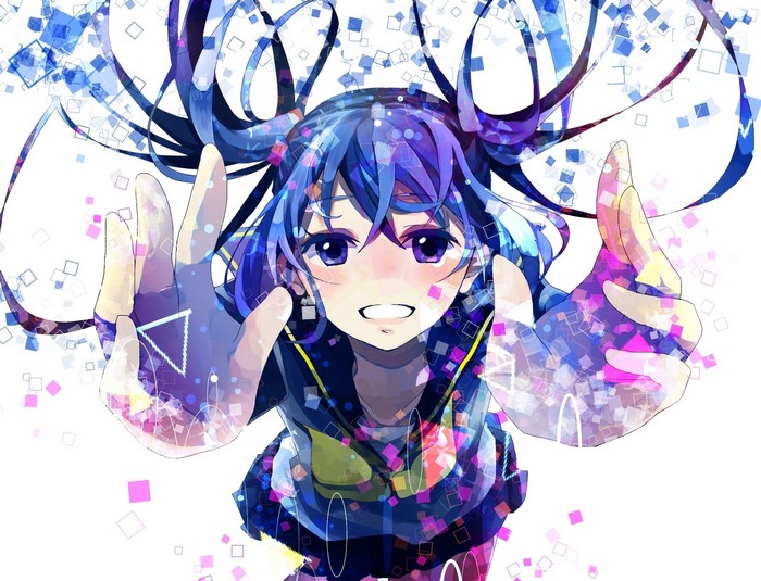 Hatsune Miku from Vocaloid anime art