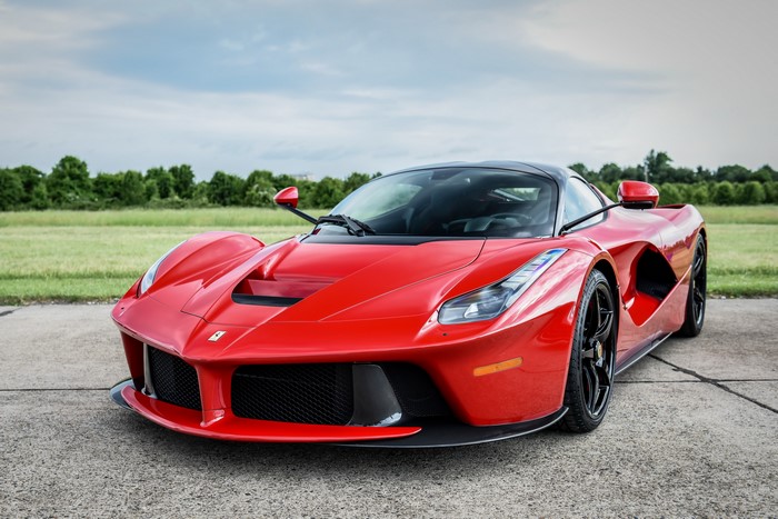 Red Ferrari Laferrari front view
