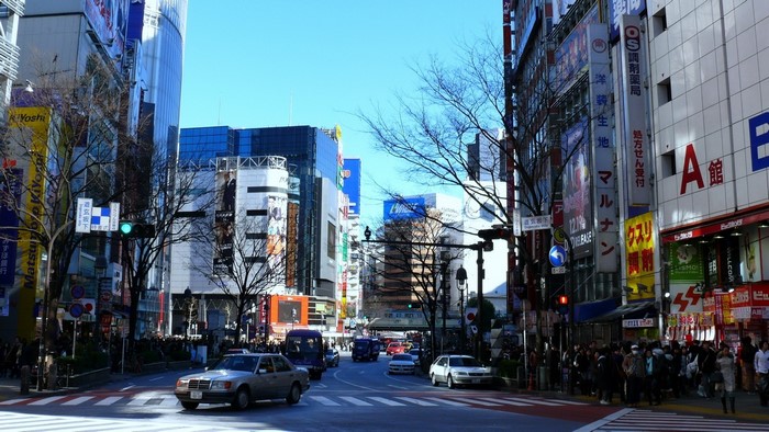 Shibuya Crossing, Tokyo, Japan Street Scene