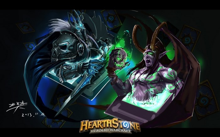 Lich King and Illidan from Hearthstone Heroes of Warcraft