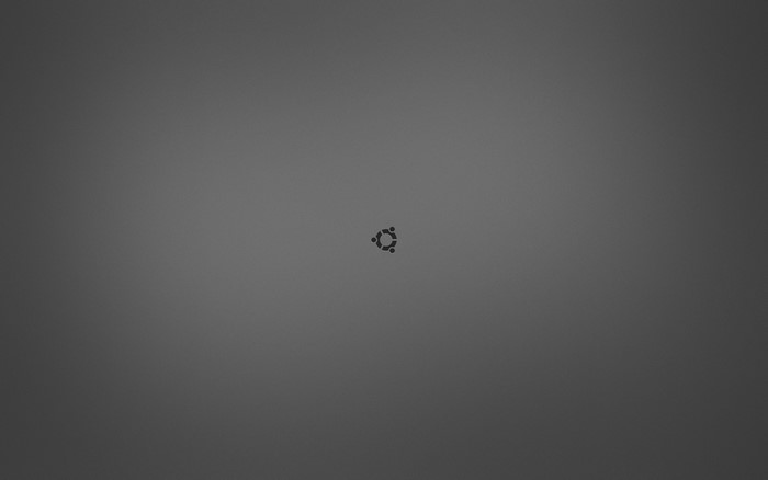 Ubuntu logo on a gray background