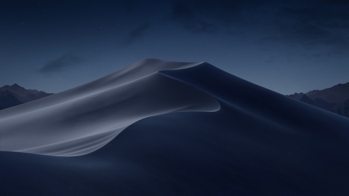 MacOS Mojave Night Desert Dunes in 4K