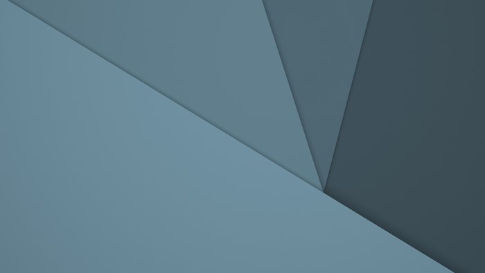 Abstract material design with overlapping geometric shapes in shades of blue