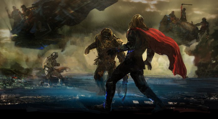 Thor from Thor Ragnarok concept art