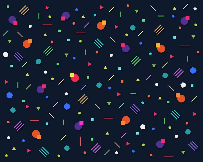 Abstract geometric shapes on dark background