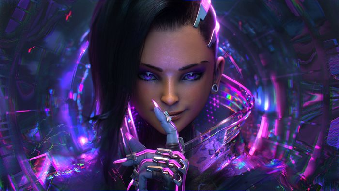 Sombra from Overwatch artwork