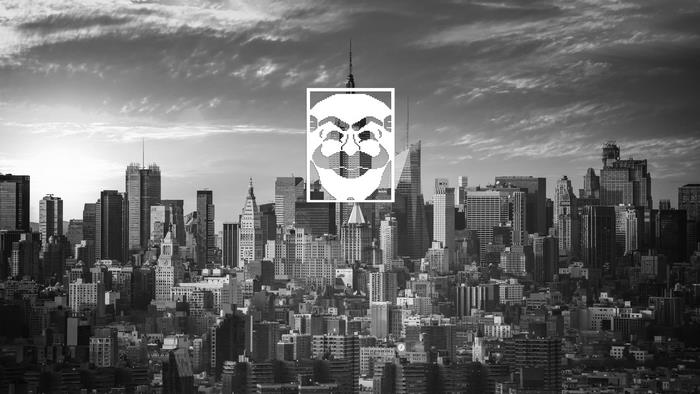 Mr. Robot mask over New York City skyline
