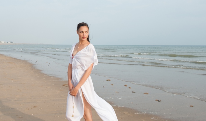Gal Gadot on a Beach