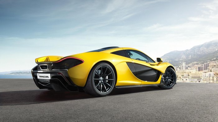 Yellow McLaren P1 car