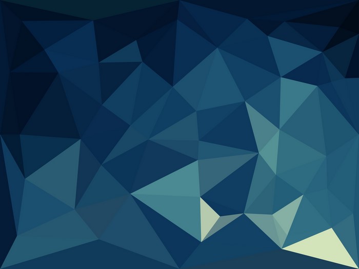 Abstract geometric low-poly blue and teal triangles
