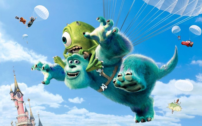 Monsters University Characters Skydiving Adventure