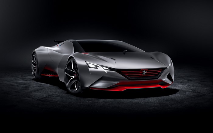 Peugeot concept car with red accents