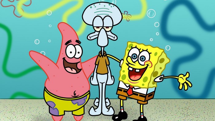 SpongeBob SquarePants, Patrick Star, and Squidward Tentacles
