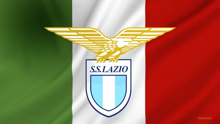 S.S. Lazio logo on Italian flag