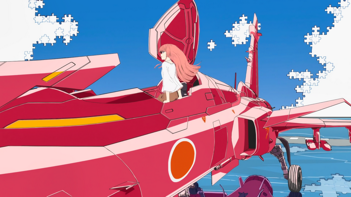 A girl in a fighter jet from Girly Air Force