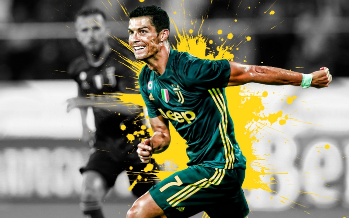 Cristiano Ronaldo Celebrating in Juventus Kit
