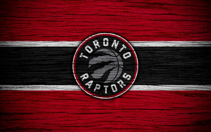 Toronto Raptors Logo on Wood Texture