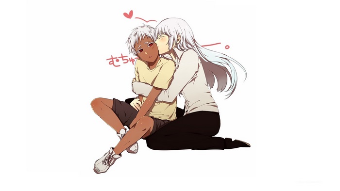 Koko Hekmatyar kissing Jonah from Jormungand