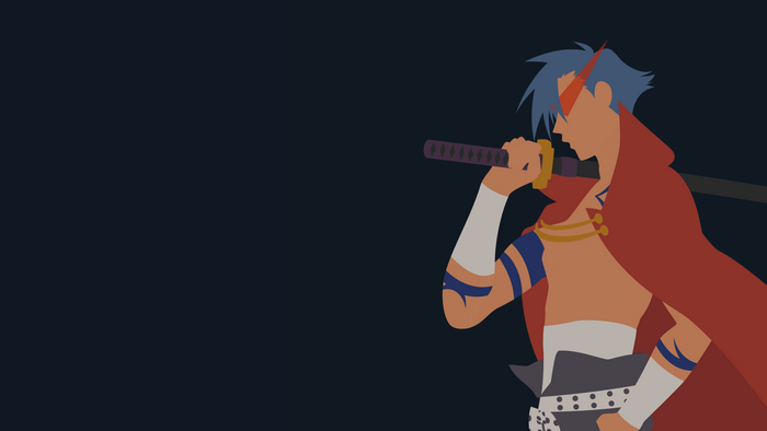 Kamina from Tengen Toppa Gurren Lagann with a sword