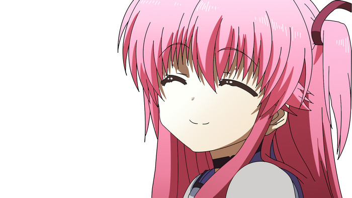 Yui from Angel Beats! smiling