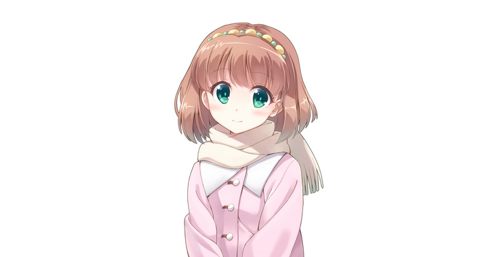 Girl with Brown Hair and Green Eyes