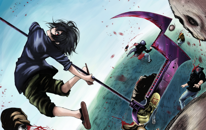 Juuzou Suzuya from Tokyo Ghoul fighting