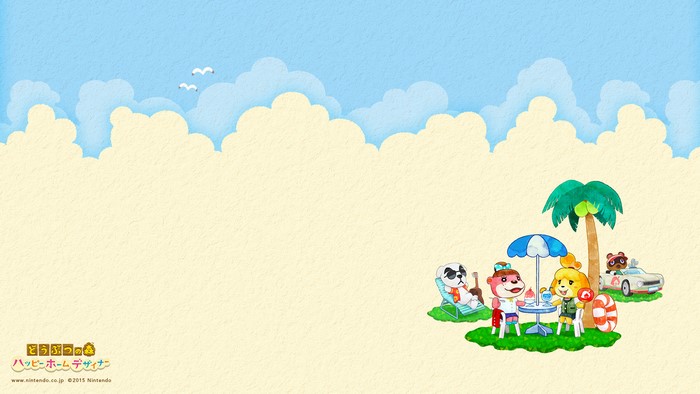 Animal Crossing characters at the beach