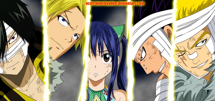 Wendy Marvell Gajeel Redfox Rogue Cheney Laxus Dreyar