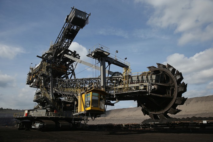Bucket Wheel Excavator in a Coal Mine