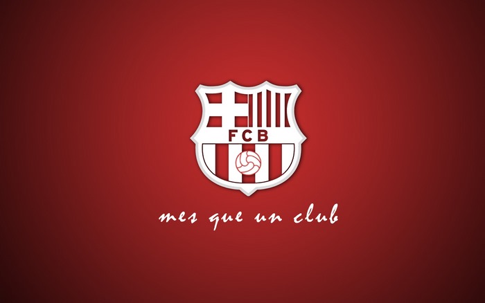 FC Barcelona logo with slogan