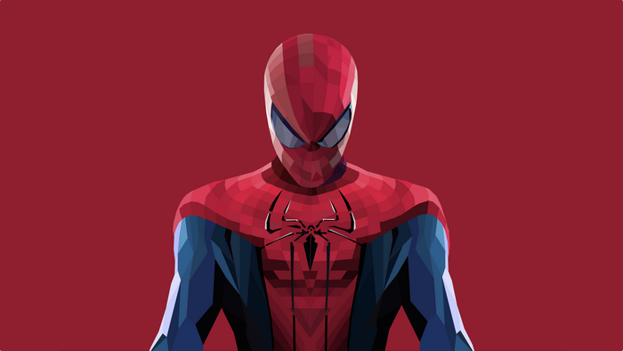 Spider-Man Low Poly Minimal Art