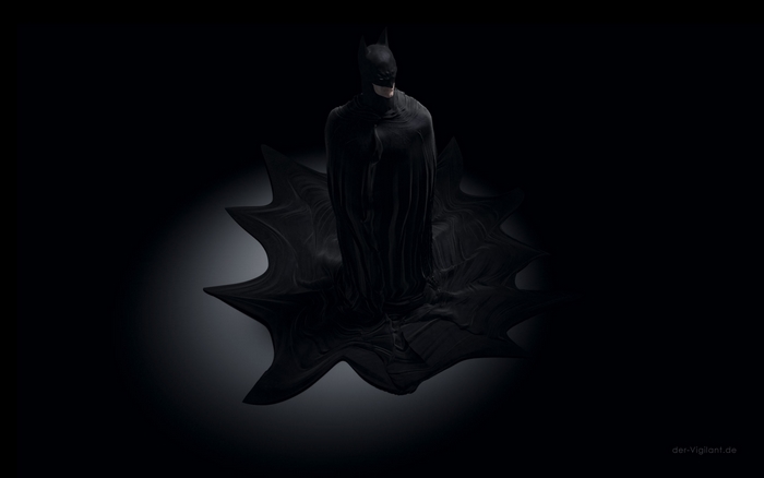 Batman in dark cape