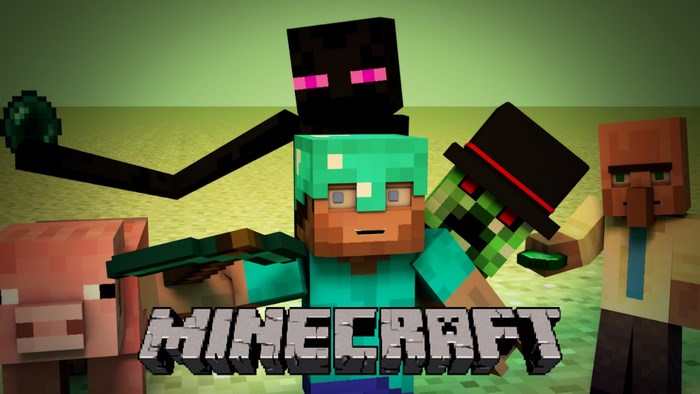 Minecraft characters with Ender Pearl and Emeralds