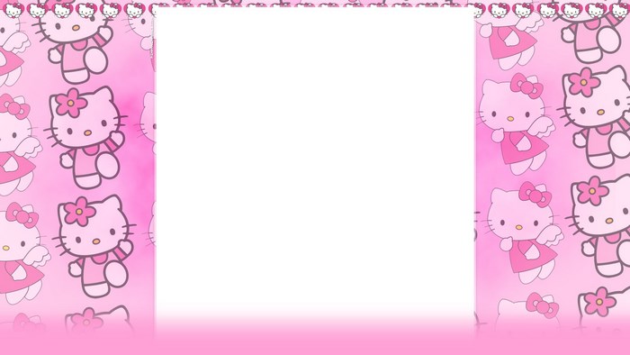 Hello Kitty pink background with repeating characters