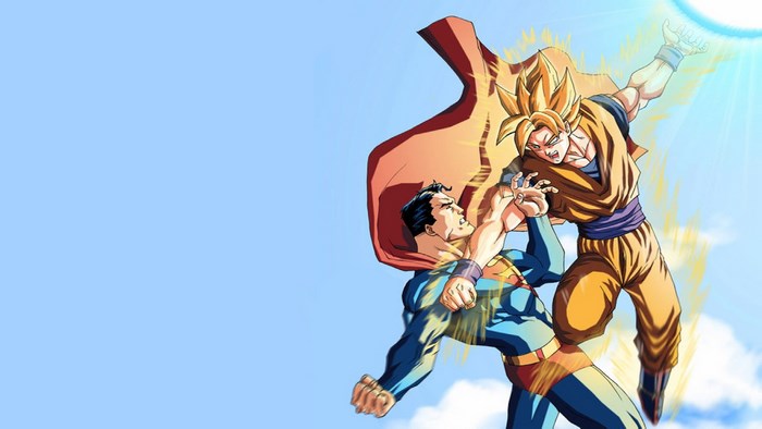 Superman vs Goku from Dragon Ball Z