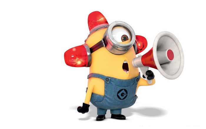 Minion with Megaphone and Sirens