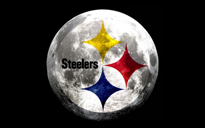 Pittsburgh Steelers logo on the moon