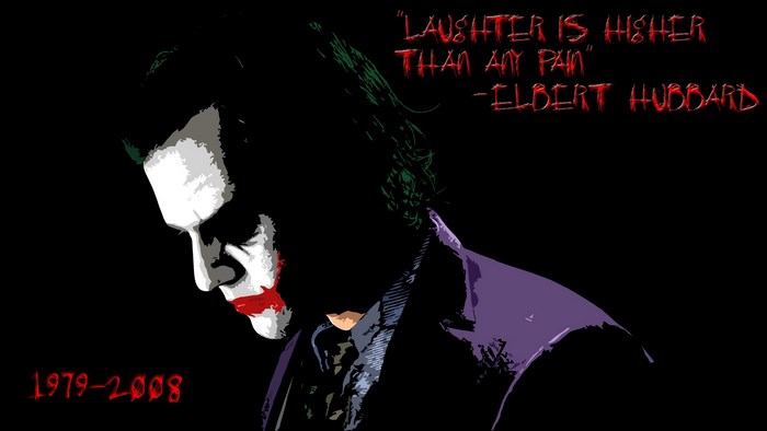 Joker from Batman with quote and dates